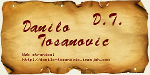 Danilo Tošanović vizit kartica